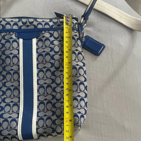 Coach Blue and White Patterned Crossbody Bag - Picture 5 of 5